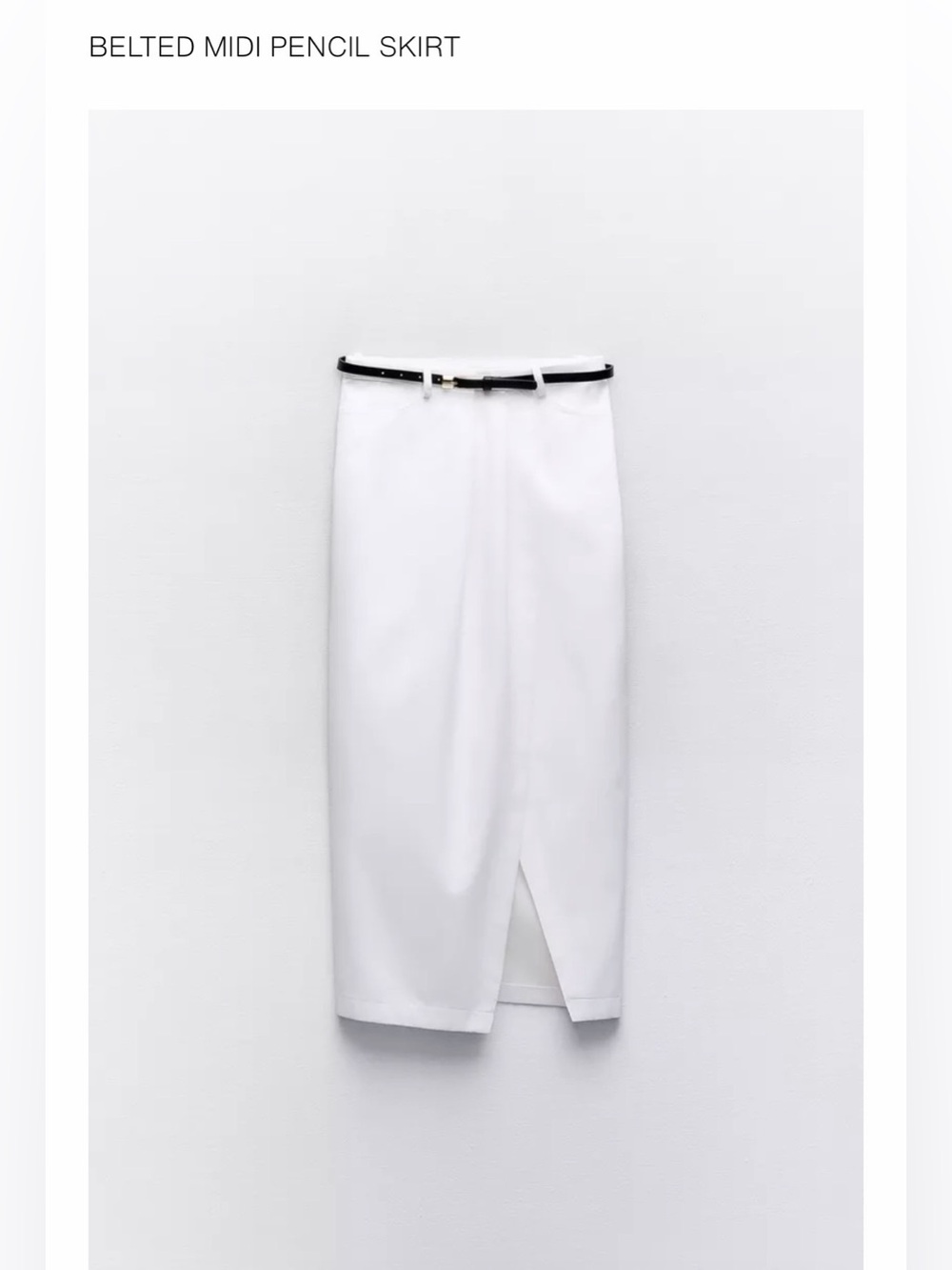 Zara White Pencil Skirt